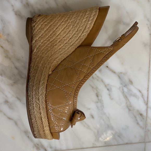 Classic Chic Christian Dior Wedge Sandals - Picture 8 of 12